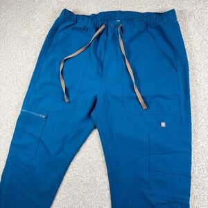 Figs Men Cargo Pants in teal blue- medium